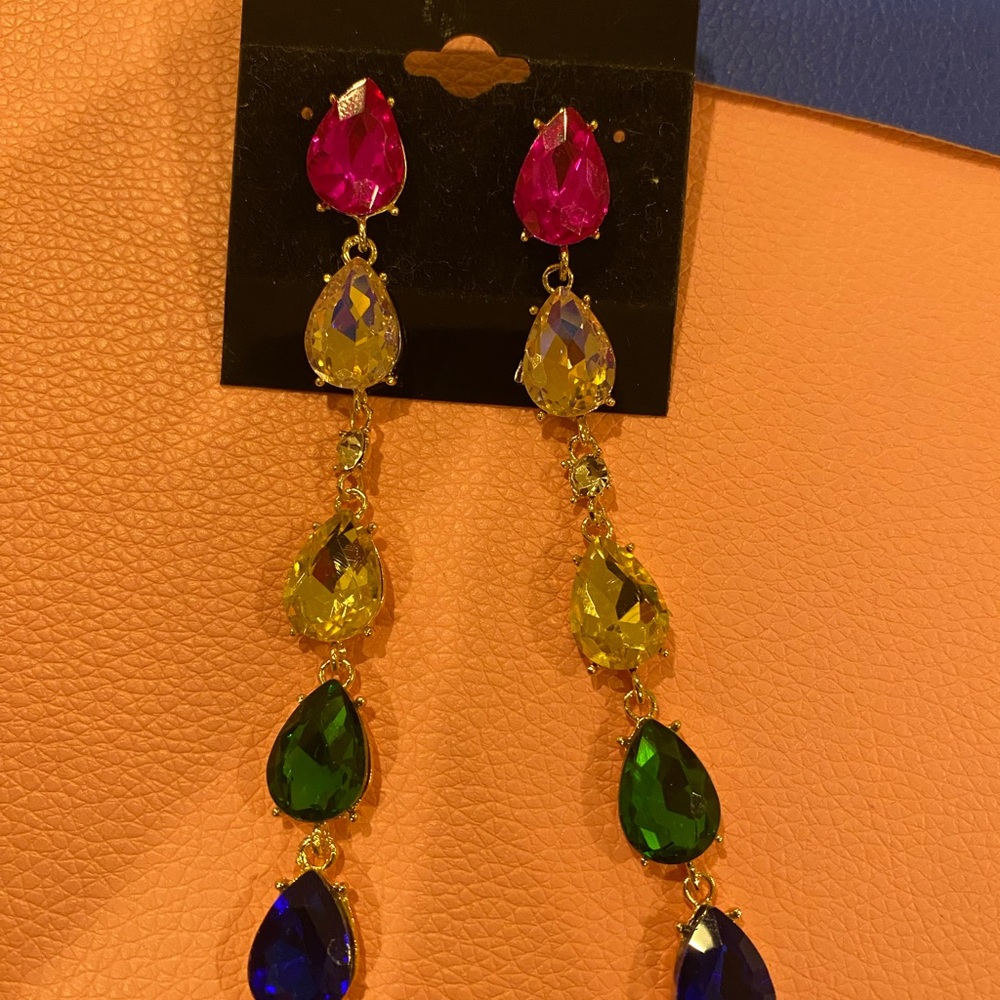 Elegant Multicolor Drop Earrings